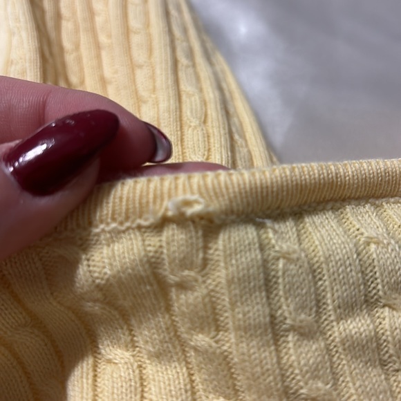 Beautiful Vintage Knit sweater!! Pastel yellow Size S us - Picture 5 of 6